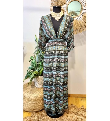 VESTIDO KIMONO SEDA BASICO...