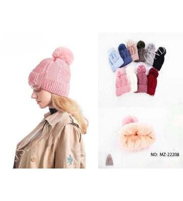 GORRO LISO TRENZA POMPON...