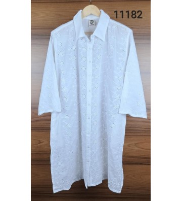 KURTA BLANCA CON CUELLO...