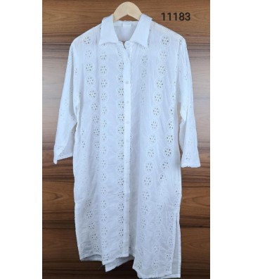 KURTA BLANCA CON CUELLO 11183