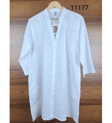 KURTA BLANCA BOTONES 11177