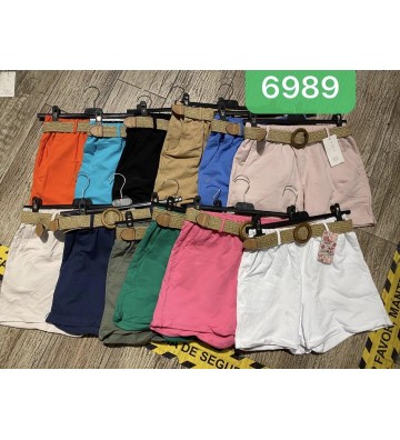 SHORT LISO CINTURON 6989