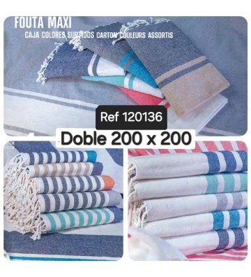 FOUTA DOBLE MAXI SURTIDA...