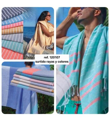 FOUTA SURTIDA RAYAS 90*170...