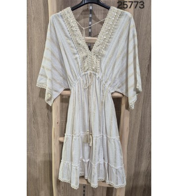 VESTIDO KIMONO CORTO CON...