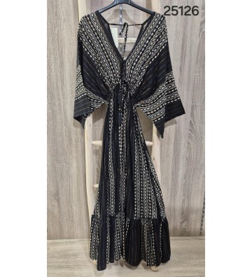 VESTIDO KIMONO LARGO CON...