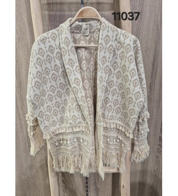 CHAQUETA BEIG CROCHET...