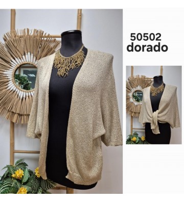 CHAQUETA DORADA CORTA 50502