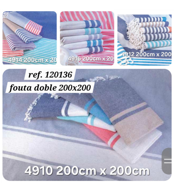 FOUTA DOBLE MAXI SURTIDA...