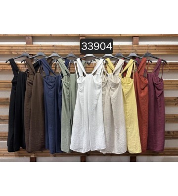 VESTIDO CORTO LINO LISO 33904