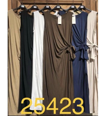 VESTIDO S/MANGAS NUDO...