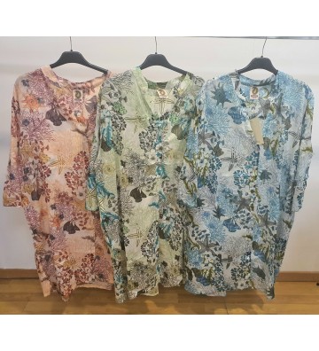 KURTA BOTONES PRINT ESTRELLAS