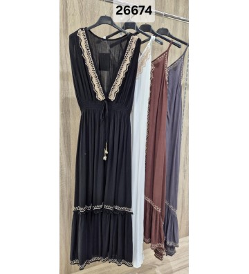 VESTIDO LARGO T/ANCHO...