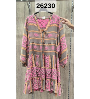 VESTIDO AZTECA C/MANGA 26230