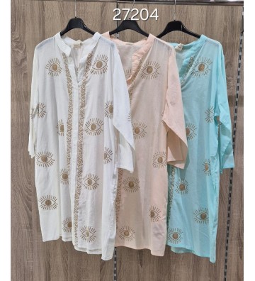 KURTA COLOR CON ORO OJO 27204