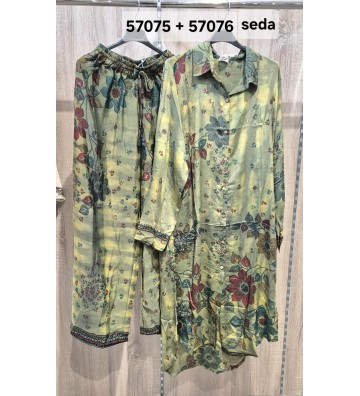 CJTO PANTALON+BLUSA SEDA...