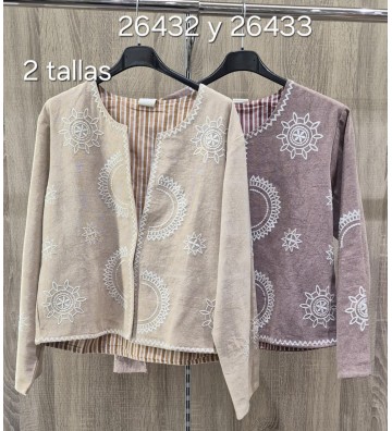 CHAQUETA BORDADA FINA 26432...
