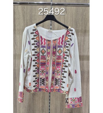 CHAQUETA BORDADA MULTI 25492