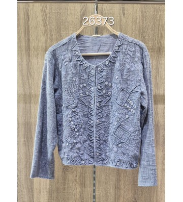 CHAQUETA BORDADA FINA JEANS...