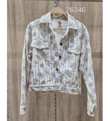 CHAQUETA BORDADA BLANCA 26346