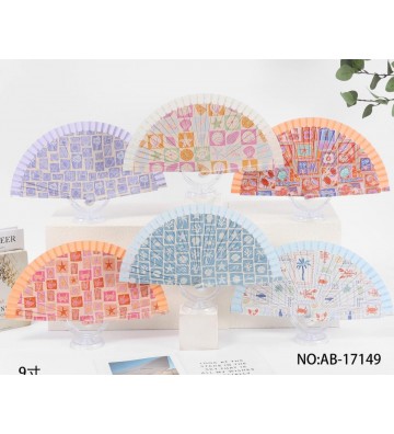 ABANICO CUADROS MAR AB17149