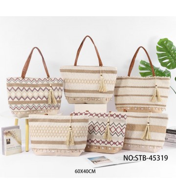 BOLSO RAFIA TRICOLOR STB45319