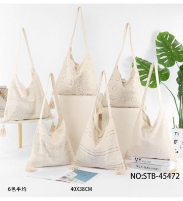 BOLSO HOBO TELA BORDADO...