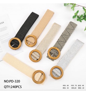 CINTURON RAFIA HEB. MADERA...