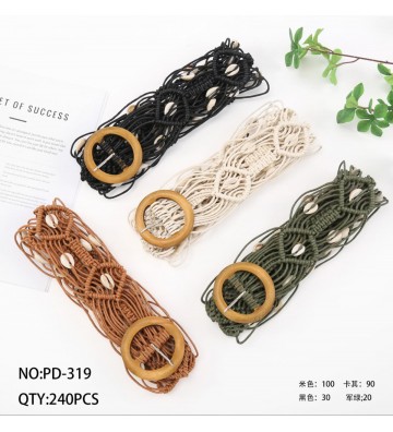 CINTURON CROCHET CONCHAS PD319