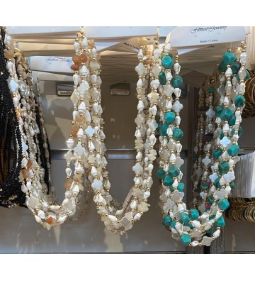 COLLAR PERLAS Y CONCHAS