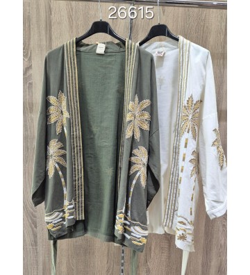 CHAQUETA KIMONO BORDADA 26615