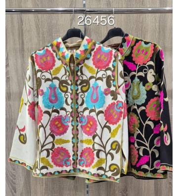 CHAQUETA BORDADA BLANCA 26457