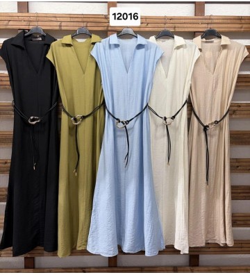 VESTIDO CAMISERO LARGO 12016