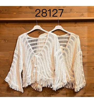 CHAQUETA CROCHET FLECOS 28127