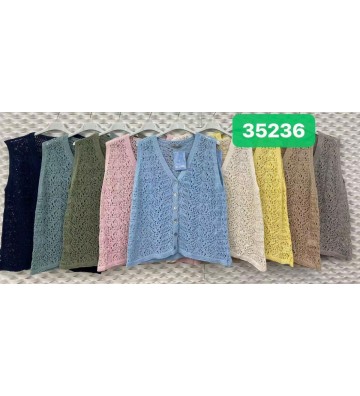 CHALECO CROCHET BOTONES 35236