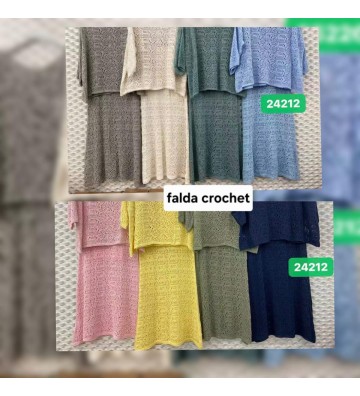 FALDA CROCHET CALADA 24212