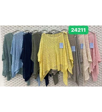 JERSEY PONCHO CROCHET 24211