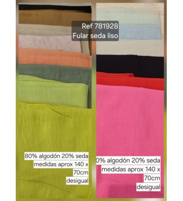 PAÑUELOS SEDA LISOS PA350