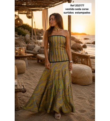 VESTIDO LARGO SEDA CORSE 550