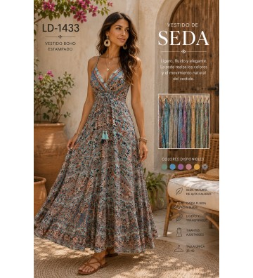 VESTIDO LARGO SEDA...