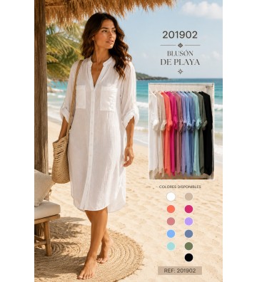 VESTIDO BLUSON BOTONES 7873