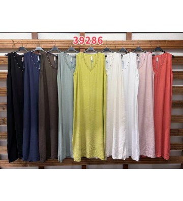 VESTIDO LARGO TACHUELAS 39286