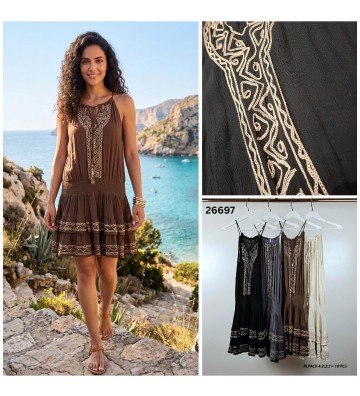 VESTIDO CORTO BORDADO...