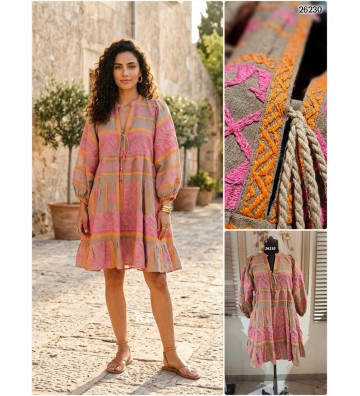 VESTIDO AZTECA C/MANGA 26230