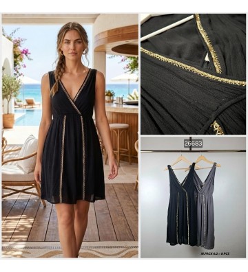 VESTIDO CORTO LINEAS...