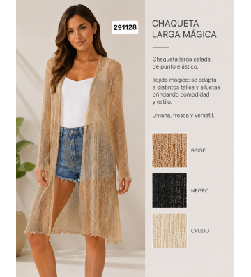 CHAQUETA CALADA LARGA 