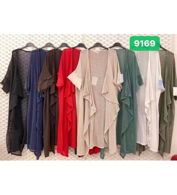 CHAQUETA LARGA CALADA RED 9169