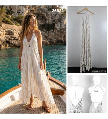 VESTIDO BLANCO ORO...
