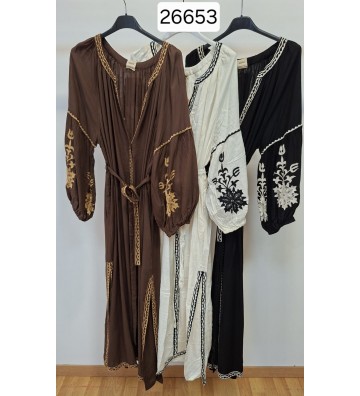 VESTIDO  KAFTAN BORDADO 26653