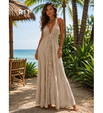 VESTIDO LARGO FLECOS R11